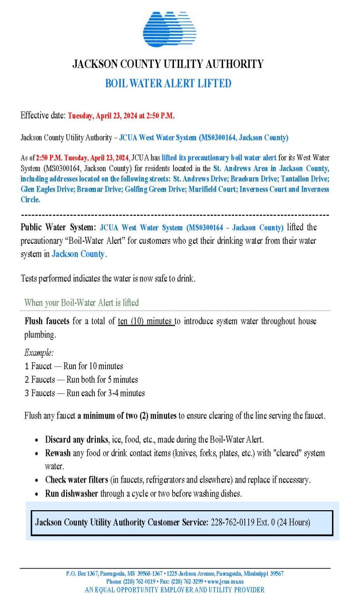 Boil Water Alerts Jackson County Utility Authority