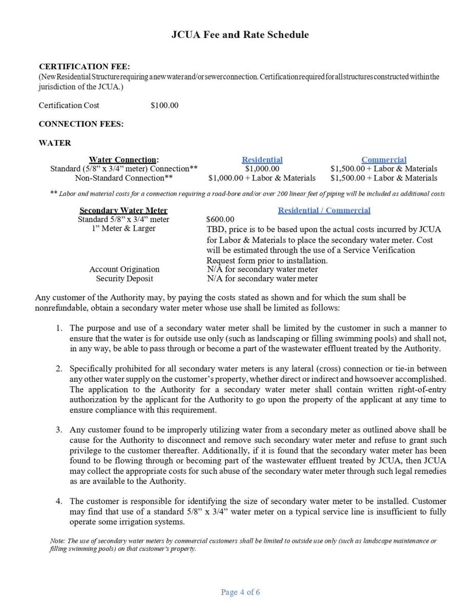 Appendix A Fees And Rates