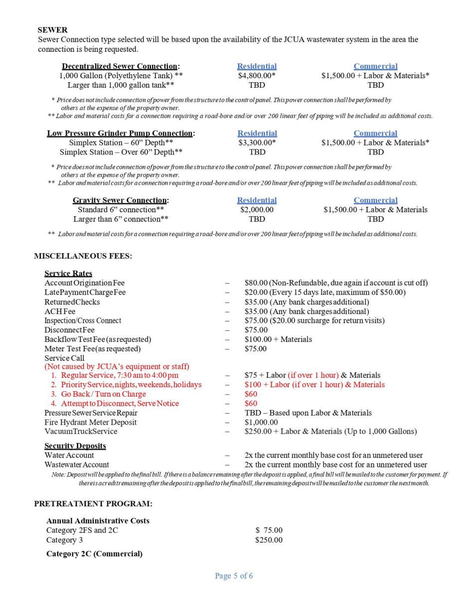 Appendix A Fees And Rates