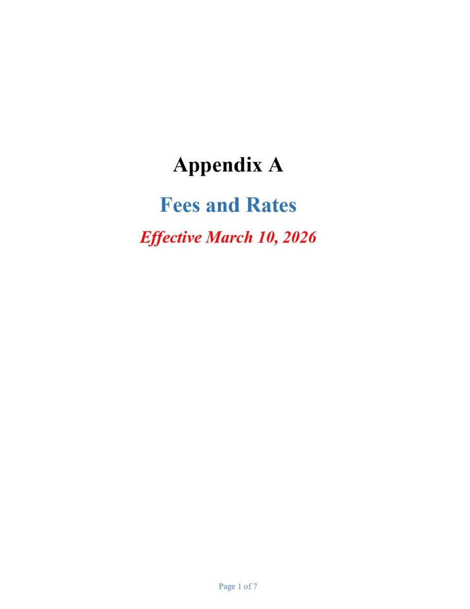 Appendix A Fees And Rates